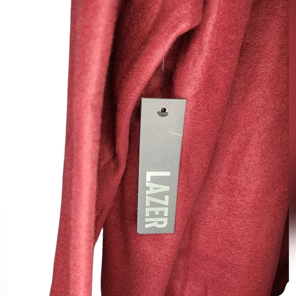 LAZER Mens Polar Fleece Pullover Hoodie Red Size L New with Tags - Picture 2 of 5